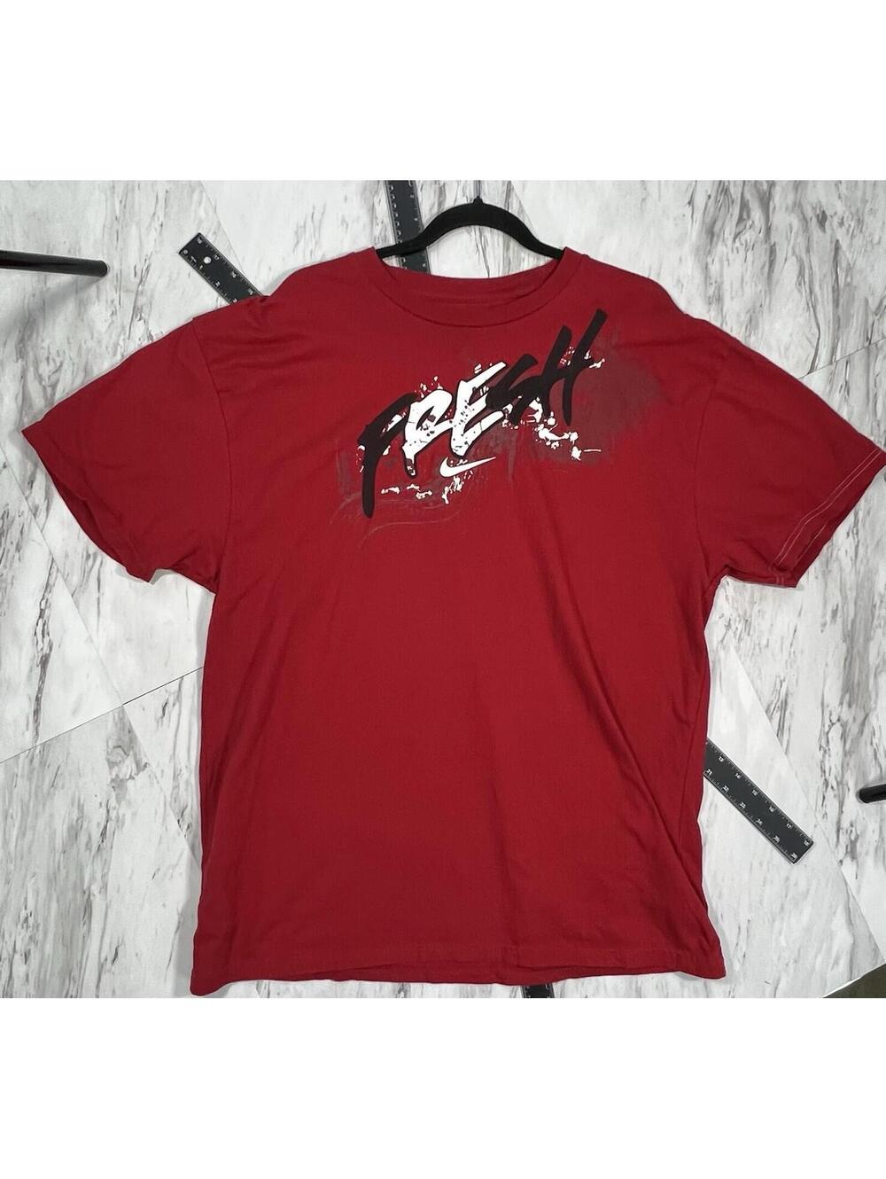 Nike PREY Graphic Red T Shirt Basketball Streetwear Men’s XL #8